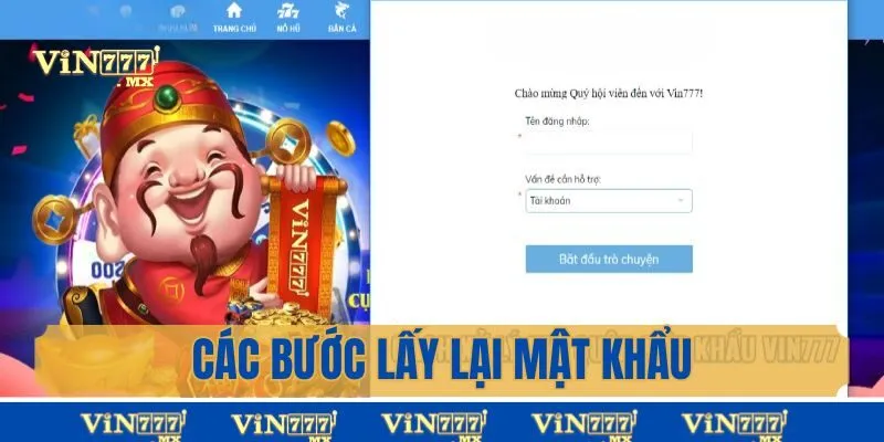 Các bước cập nhật mật khẩu mới chi tiết tại Vin777